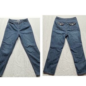 Christopher And Banks Jeans Women’s Lightweight Denim Embroidered Blue Sz 10